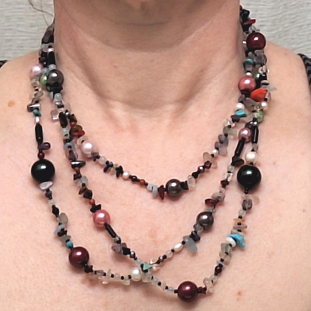 🔴🟩💠Beaded Necklace💠🟩🔴